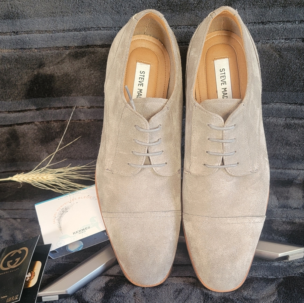Steve Madden Perly Mens Grey Suede Shoes Sz/7 Nwot.